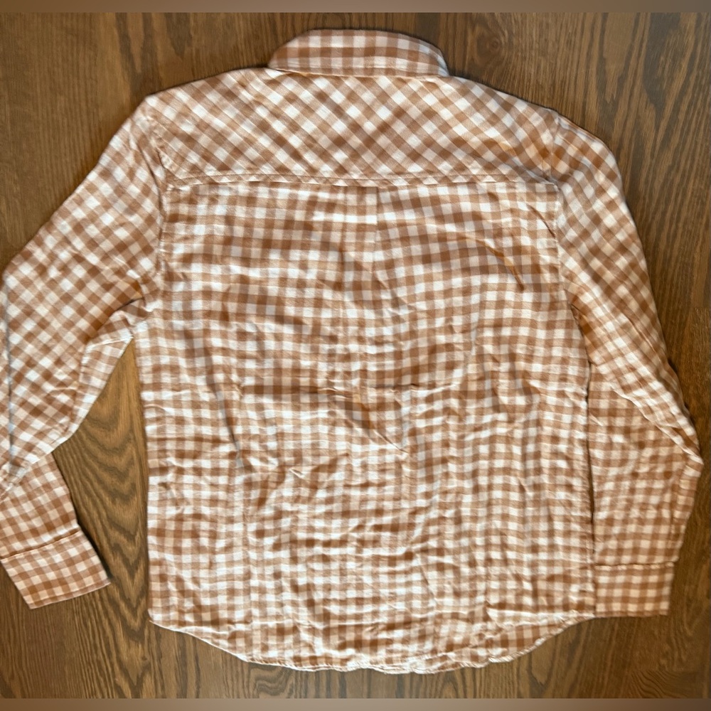 J. Crew rust/brown/Orange Plaid Button Down Shirt - Picture 4 of 8